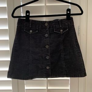 BDG Black Corduroy Skirt
